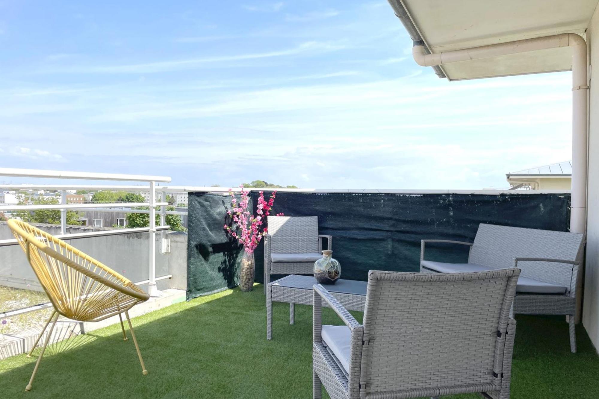 Le Rooftop - Terrasse - Parking - Piscine Caen Eksteriør billede